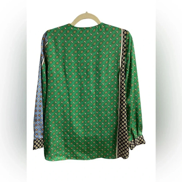 River Island Green Pattern Faux Wrap Top - Picture 5 of 9